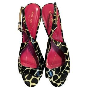 Kate Spade New York Slingback Heels – Giraffe Print – Made in Italy – Size 10